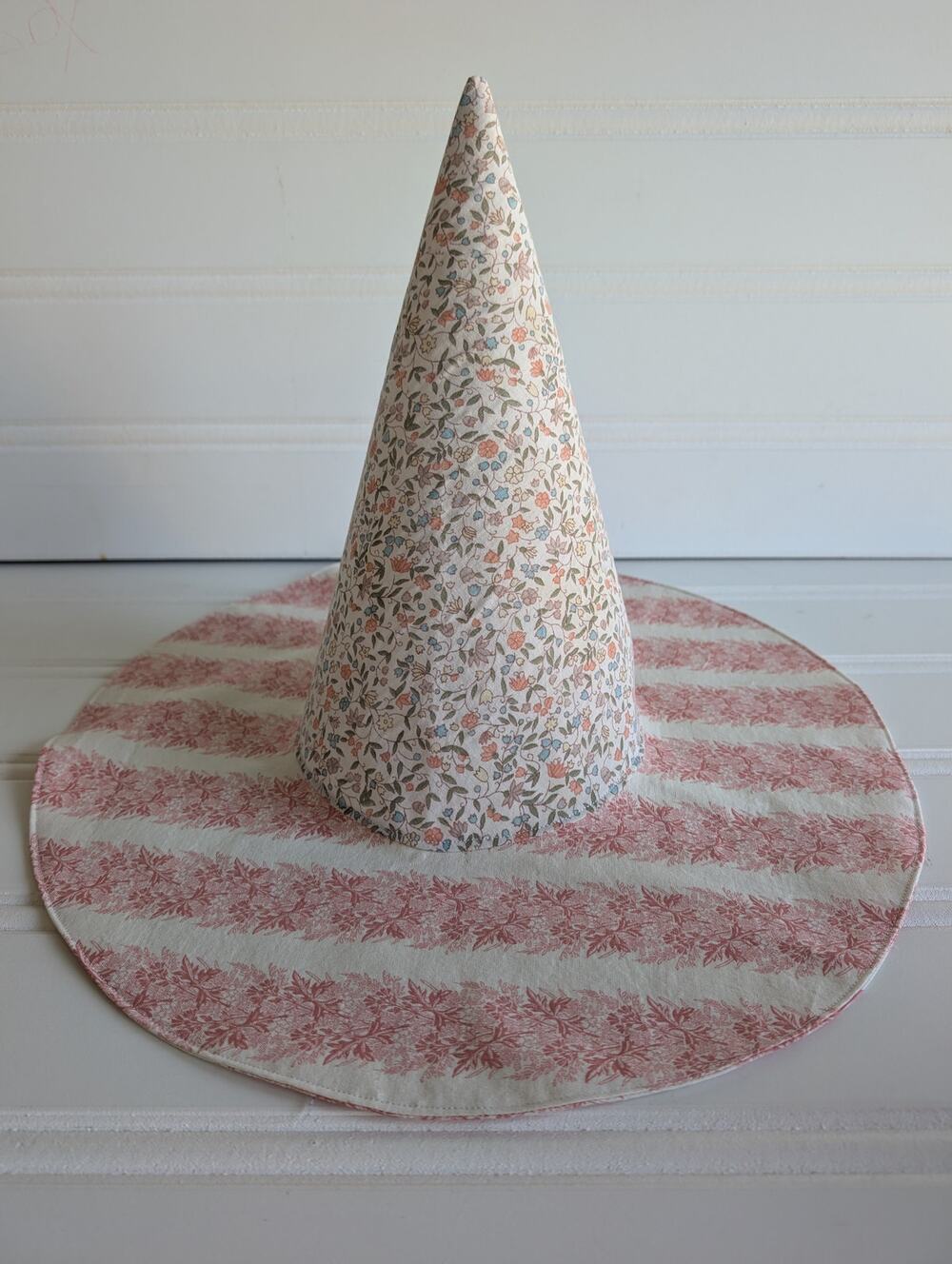 Handmade Floral Whimsy Floppy Witch Hat - 01